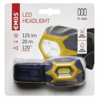 COB LED čelovka P3532, 125 lm, 20 m, 3x AAA EMOS P3532