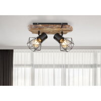 Nástěnné svítidlo PRISKA černá 2xE27, max. 60W 230V GLOBO 54017W-2