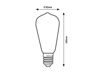 Světelný zdroj Filament LED, E27 ST65, 5W, 200lm, 1800K RABALUX 79157