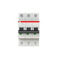 S203-D63 3 fázový jistič 63 A char. D 6kA ABB 2CDS253001R0631