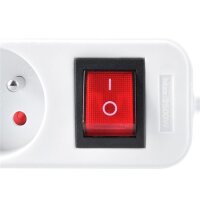6z prodlužovací přívod, 3m, 3 x 1mm2, bílý, vypínač SOLIGHT PP72