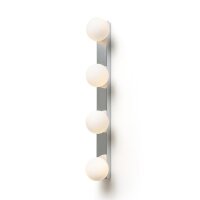 DOMINO IV nástěnná chrom/opálové sklo 230V G9 4x6W IP44 RENDL R14390