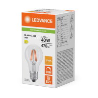 LED CLASSIC A DIM P 3.4W 827 Clear E27 LEDVANCE 4099854463617