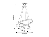 Závěsné svítidlo ISAURE černá LED 80W IP20 RABALUX 72305