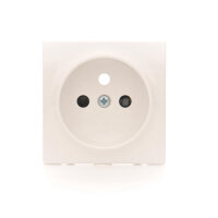 Kryt jednoduché zásuvky s uzemněním, s clonkami bílá KONTAKT SIMON DGZ1ZP/11
