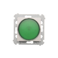 Signalizační a orientační osvětlení s LED, světlo zelené., 230V~, bílá
