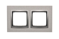 Rámeček 2 -násobný Simon 54 Nature, IP20/IP44, kovový inox klasický DRN2/77