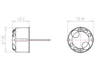 Krabice přístrojová stíněná hloubka 35 mm, do dutých stěn KAISER 9063-88