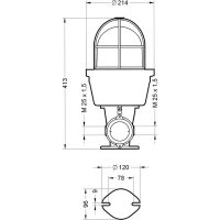 Maják LED EX 070 SLR S (ATEX EX-D) 12/24V, ACDC, IP66, červená, červená 95003