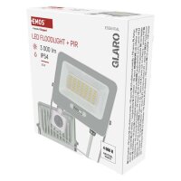 LED reflektor GLARO s pohybovým čidlem 30 W bílý IP54 3000lm neutrální ZS2334W