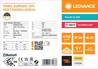 LED panel SURFACE ZIGBEE 1574 48W 93040 LEDVANCE 4099854731686