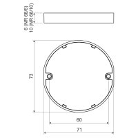 Nástavný rámeček 10 mm KOPOS NR 68/10_ZB