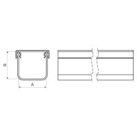 Zemní kanál KOPOKAN 200x125 mm, IP 30, černé víko. KOPOS KOPOKAN 4_ZD