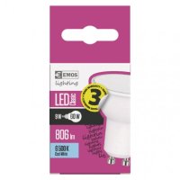 LED žárovka Classic MR16 /GU10 /8,4W(60W)/806lm/studená bílá EMOS ZQ8372