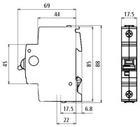 Jistič B-Char. 25 kA, 6 A, 1P Fa. ABB Typ S201P-B6 DEHN 909497