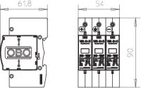 OBO V20-C 3-PH-1000 Svodič přepětí pro FV typ 2, 40kA(8/20), 1000V DC