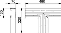 OBO GK-T70130RW Díl T pro kanál Rapid 80 70x130mm čistě bílá