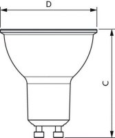 LED žárovka PILA 4,9-500lm GU10 CW 120D ND