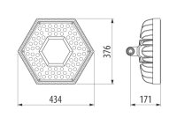 ESALITE HB optika 90° 1x72 LED DALI 4000K IP55, stříbrná GEWISS GWS6044GD