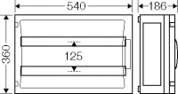 Jističová skříň ENYSTAR 54 modulových jednotek HENSEL FP 1406
