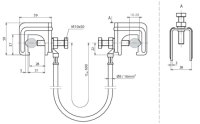 Propojovací set 16mm2 délky 600mm s dvěmi připojovacími svorkami pro d16,5-28mm