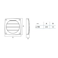 Mřížka spádová LHV 190 CATA 01560190
