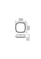Stropní svítidlo TWILL PL LED 20w IP65 4000K DB REDO 9545