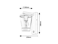 SAVANO antracitová E27 1x 40W IP44 antracit RABALUX 7267