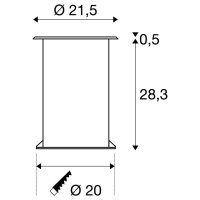 DASAR 215 UNI zapustna kruhova ocel 230V E27 11W IP67 SLV 229200