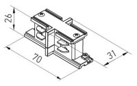 TRACK N DALI 3c LINEAR CONNECTOR BK
