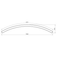 XFREE M CURVED DALI 1500mm 60dgr SUSP. L