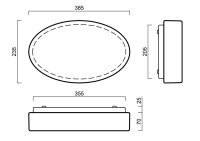 Přisazené LED nouzové svítidlo GEMINI 1 4K 18W IP43 bílá OSMONT GEM48699