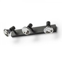 TRICA III nástěnná černá 230V GU10 3x25W RENDL R13376