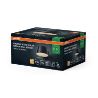 ENDURA STYLE SOLAR BRIGHT SENSOR Wall Brella IP54 Dark Grey OSRAM 4099854415111