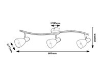SOMA černá E14 3x MAX 40W IP20