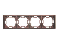 Rámeček 4-násobný Neos, Mahagon KONTAKT SIMON BMRC4/050