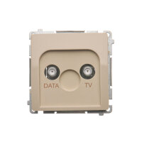 Zásuvka TV-DATA, typ F, DATA 1x vstup: 51000 MHz, béžová BMAD1.01/12