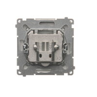 Zásuvka R-TV koncová (10dB)pro průběžné zásuvky, stříbrná matná metalizované