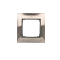 Rámeček 1-násobný kovový Simon 54 Premium, IP20/IP44,nerez. kov DR1/61