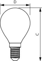 MASTER LEDLuster ND 2.3-40W E14 827 P45