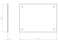 Víko šroubovací 270x200x5 mm, do betonu KAISER 9916.02