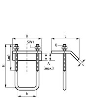Strut Lištová nosníková svorka 130mm WALRAVEN 66581721