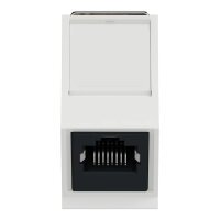 Datová zásuvka NOVÁ UNICA zkosená RJ45 Kat.6 STP, 1M, Bílá SCHNEIDER NU340618