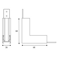 MAG II LOW CORNER-V, W DALI bílá LED2 6529601