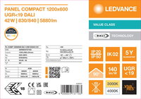 LED panel COMPACT 1200 X 600 DALI 42W 83040 U19 LEDVANCE 4099854737183
