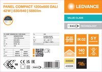 LED panel COMPACT 1200 X 600 DALI 42W 83040 LEDVANCE 4099854737046