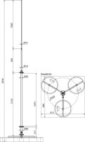 Jímací stožár 30 pro vodič HVI-light SET s třínohým stativem L 2800mm