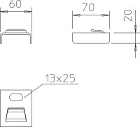 OBO ABL FT Úchyt kabelové žebříky pro zachování funkčnosti 70x60x20 Ocel