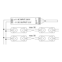 LED modul 2x SMD2835, 0,8W, 12V, 67mA, 6550K, 170°, IP65 MCLED ML-211.004.51.0