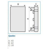 LAN 40X40 G 02239 Koncovka pro podparapetní systémy 40x40 - šedá IBOCO B02239